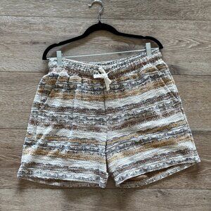 Zara Men's Knit Shorts XL 34 Washed Multicolor Pattern $79 NWOT